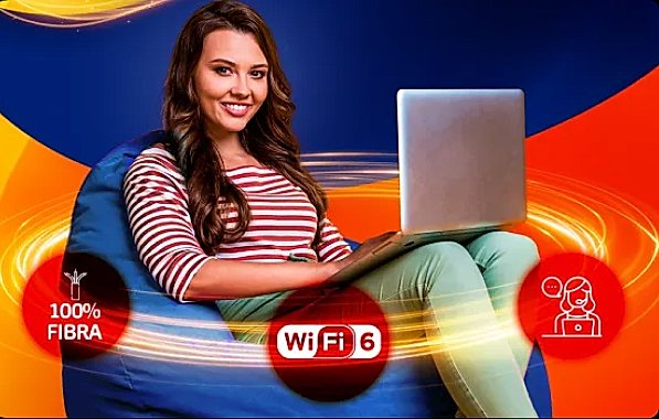 Cliente utilizando serviço de internet da BBG